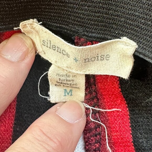 URBAN OUTFITTERS Silence + Noise Pull On Striped Knit Wide Leg Pants Size Medium - Picture 8 of 9